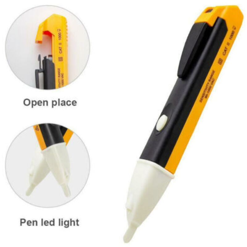 Ac-spannungsprüfer 90–1000 V, Kat. Iii 3, Berührungsloser Spannungsprüfer, Elektrischer Stift Mit Led-warnung, Spannungsprüfer Und Detektor