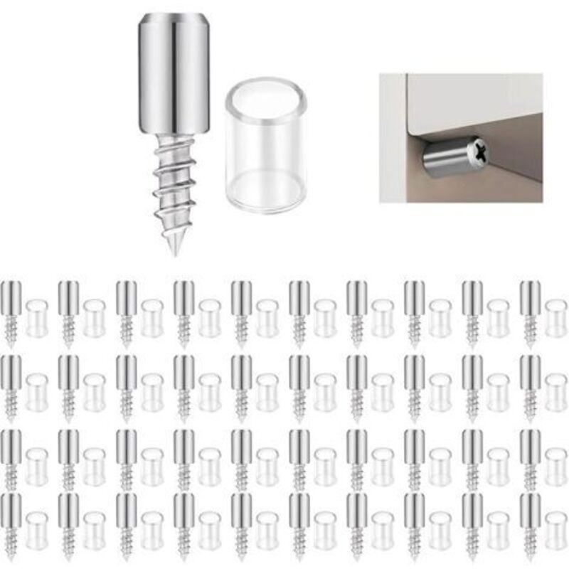 40 Stück Metall-regalhalterungen, Schrank-regalhalterungen, Regalstützstifte, Selbstschneidende Schrauben-regalhalterungen, Für Bücherregale, Schränke, Kleiderschränke