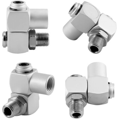 4-teiliges Set, 360-grad-luft-drehgelenk-universalsteckverbinder, 1/4 Zoll Luft-luft-luft-drehgelenk-adapter