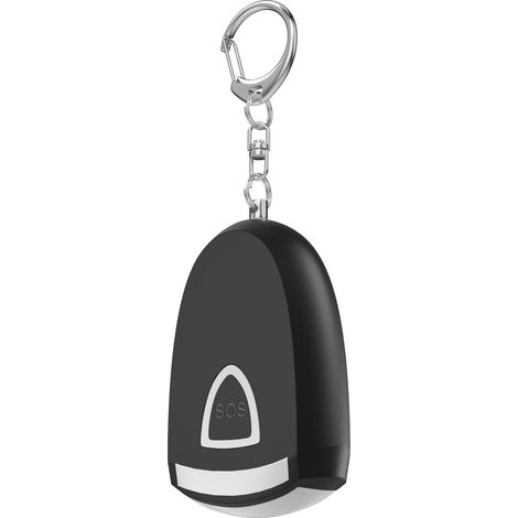 Wiederaufladbarer Personal-sicherheits-personalalarm Mit Led-sicherheitslampe Für Den Außenbereich, Autoverteidigung Noir