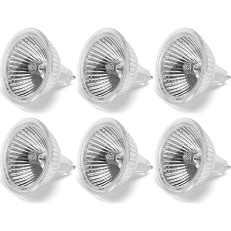 Ampulle Halogen Mr16 12 V, Weißes Licht 2800 K, Konzentriertes Faisceau 36°, 2 Broschen, Los 6