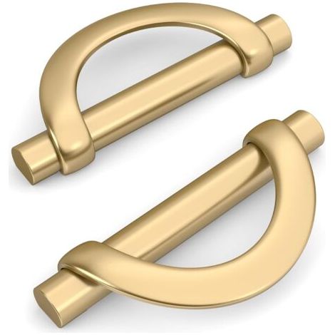 Goldfarbener Küchenschrankgriff, 2 Stück, Mit Schrauben, Zinklegierung, Ideal Für Schreibtische Und Schubladen, Lochabstand: 96 Mm