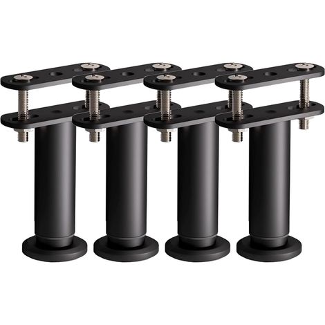 Set Mit 4 Verstellbaren Bettstützfüßen Für Möbelrahmen, Robuste Metallstützlatten (120 Mm – 180 Mm)
