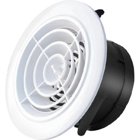 Lüftungsgitter Rund 100 Mm – Wand-/plafond-cache-lüftung Aus Abs Mit Regulierbarem Volant – Warmluft-heizung Für Den Hausgebrauch