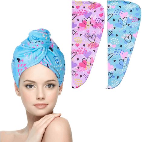 2er-set Servietten Aus Mikrofaser, Saugfähig, Schnell Trocknend, Mit Knopf, Für Damen/mädchen, Love.