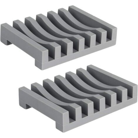 Set Mit 2 Langen, Langlebigen Silikon-seifenschalen Mit Selbstentleerendem Abfluss, Trocknungsdesign, Für Küche, Duschraum, Badezimmer