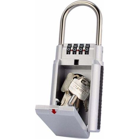 Boite A Cadenas Pour Clef, Boite À Clés À Code, Coffre Combinaison De Stockage, Rangement Sécurisé – Argent