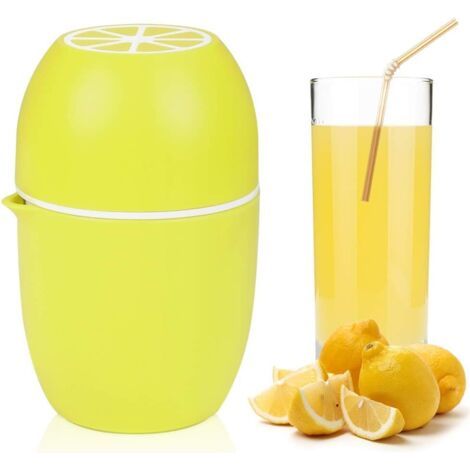 Gelbe Manuelle Zitruspresse, Zitronenpresse, Zitronenform, Manuelle Obstpresse Mit Doppeltem Verwendungszweck, Obstpresse Für Zitronen/limetten/orangen/orange/grapefruit