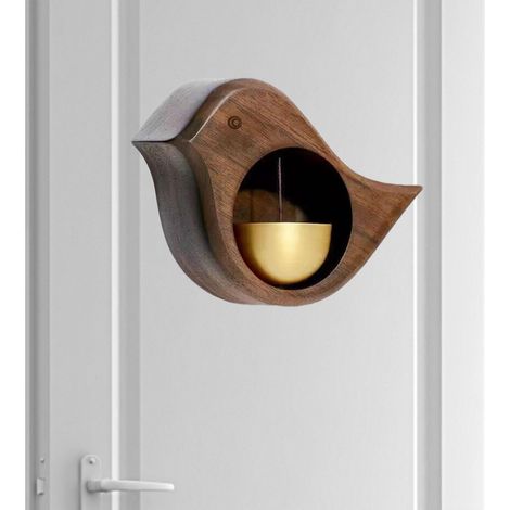 Magnétique Sonnette En Bois, Magnétique Sonnette En Forme D'Oiseau, Panneau D'Avertissement À Ventouse Pour The Eingang Eines Magazins