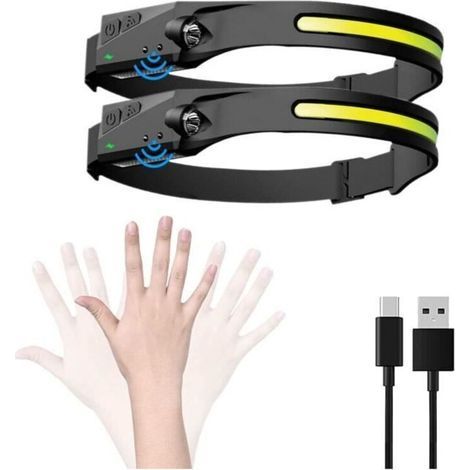 Stirnlampe – Park – Usb Wiederaufladbar – Wasserdicht – Sensormodus – 1200 Mah