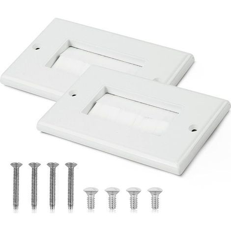 2 Stück Wandplatten Mit Bürste Für Kabeldurchführung, Wandmontierte Kabeldurchführung Für Audio-/video-anschluss, Staubdichter Wandpaneel-kabeldurchführungseinsatz Für Hdmi-tv-kabel