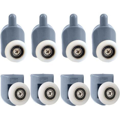 Schiebetürrollen Für Die Dusche, 8 Stück, Duschtürrollen, Duschtürrollen, 23 Mm Schiebetür Für Badezimmer, Duschtür (oben Und Unten)