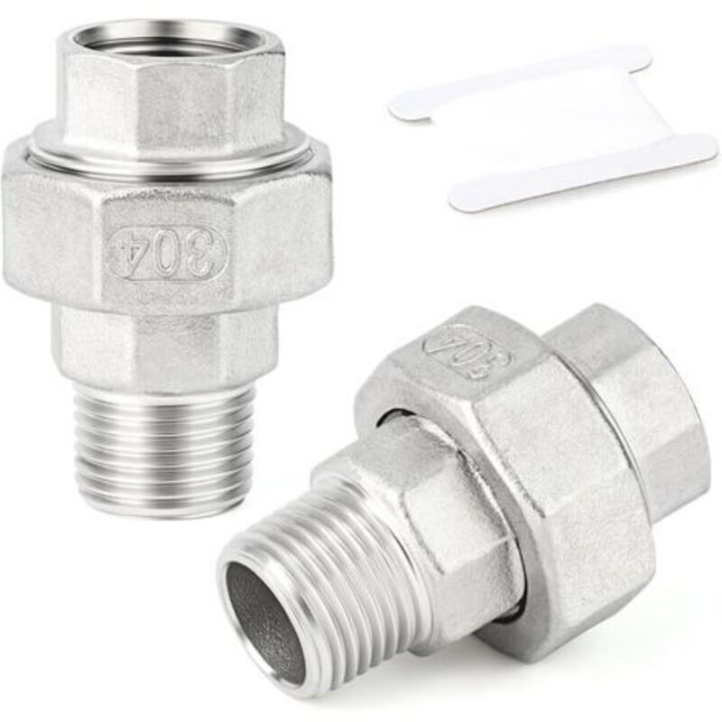 2 Stück 1" Bsp Aus Rostfreiem 304er-edelstahl. Damen- Und Herren-raccords, Anschluss-raccords, Adapter Für Wasser/wasser/gas