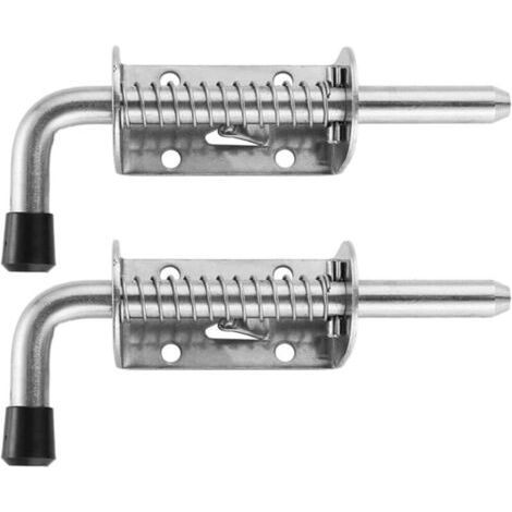 Boulon De Serrure De Porte Coulissante, Boulon De Serrure De Porte, 2 Pièces De 5 Pouces En Acier Inoxydable À Ressort, Goupille De Verrouillage, Boulon De Baril, Serrure De Porte Épaisse De 2 Mm