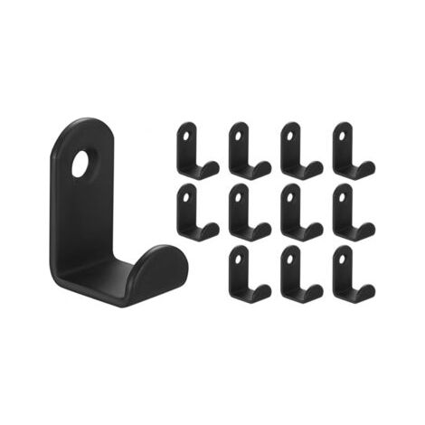 12 Schwarze Wandhaken Für Mäntel, Badezimmer, Küche, Kleidung, Handtücher, Schlüssel, Taschen Mit Schrauben