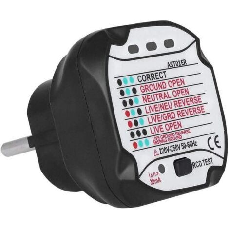 Ast01 Steckdosentester, Gfci Testeur De Prices De Courant Détecteur De Circuit Électrique Automatique (220v Eu-stecker)