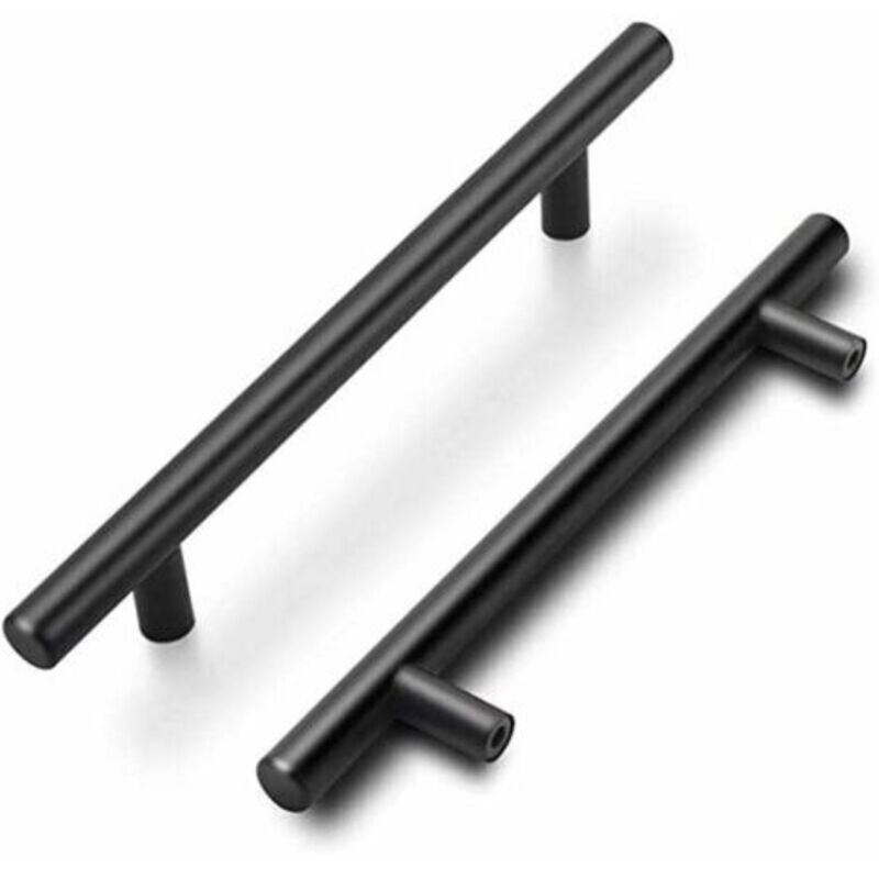 Los Mit 15 Schwarzen Küchenschränken, 160 Mm, Küchenschrank-türgriffen, Schwarzen Möbel-poignées, 160 Mm-eingang, Finish Aus Rostfreiem Edelstahl.
