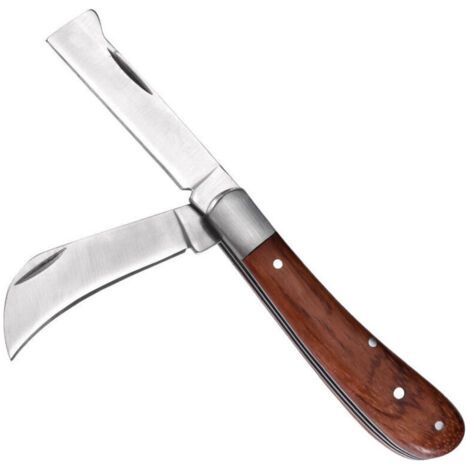 Couteau De Jardin, Couteau À Greffer Pliant, Couteau À Greffer À Double Lame, Tool De Greffage Pour Jardin, Couteau À Greffer À Double Lame