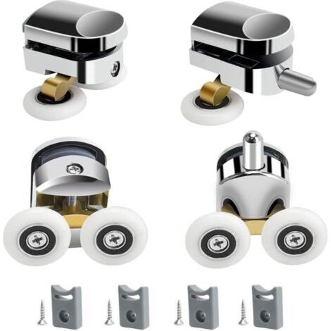 4 Stück, Duschtürrollen, 23 Mm Durchmesser, Ersatzrollen Für Duschschiebetüren Zu Hause, Passend Für 4–6 Mm Glas, Badezimmer, Ersatzteile