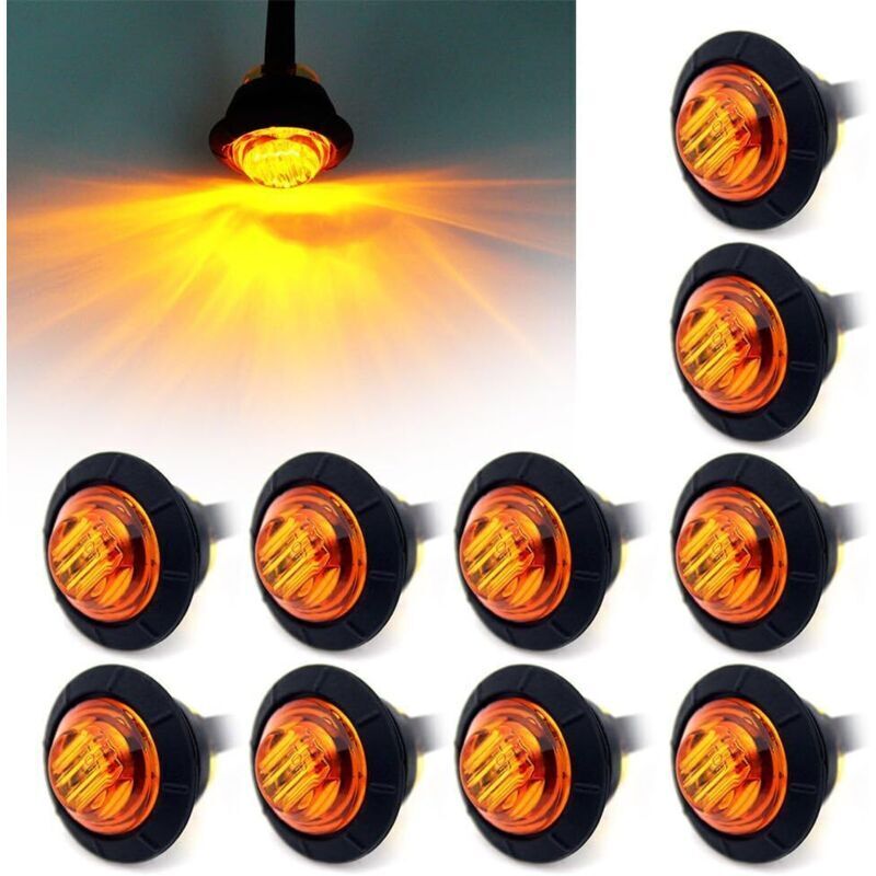 Led-rundleuchte 3/4" Für Front-, Heck-, Heck-, Fahrzeug- Oder Lkw-positionsleuchte, 12 V, 10 Stück