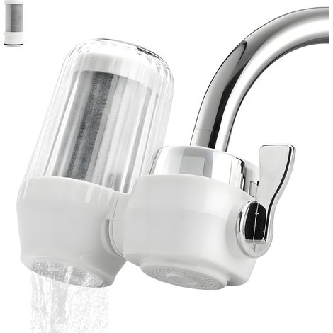Filtre À Eau De Robinet Double Function Purificateur D'Eau Pour Cuisine & Salle De Bain, Réduction Du Chlore, Des Métaux Lourds