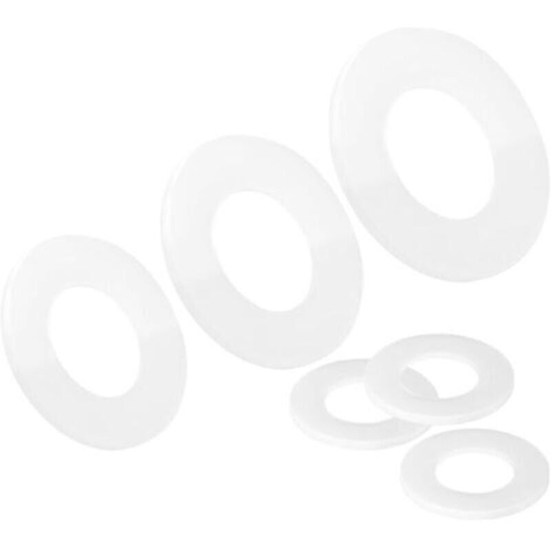 20 Stück Weiße Nylon-unterlegscheiben, M6 X 12 Mm Kunststoff-unterlegscheiben, Flache Unterlegscheiben, Runde Distanzscheiben