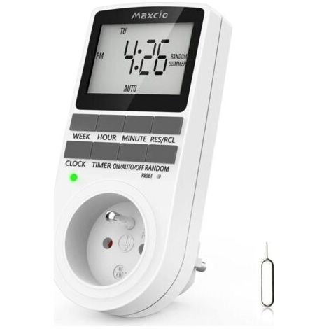 Tragbare Numerik-minuterie, Tragbare Minuterie Mit Lcd-bildschirm, Minuterie 12 Std./24 Std./7 Tage, Energieeinsparungen Für Elektro- Und Elektronikgeräte (1 Paket)