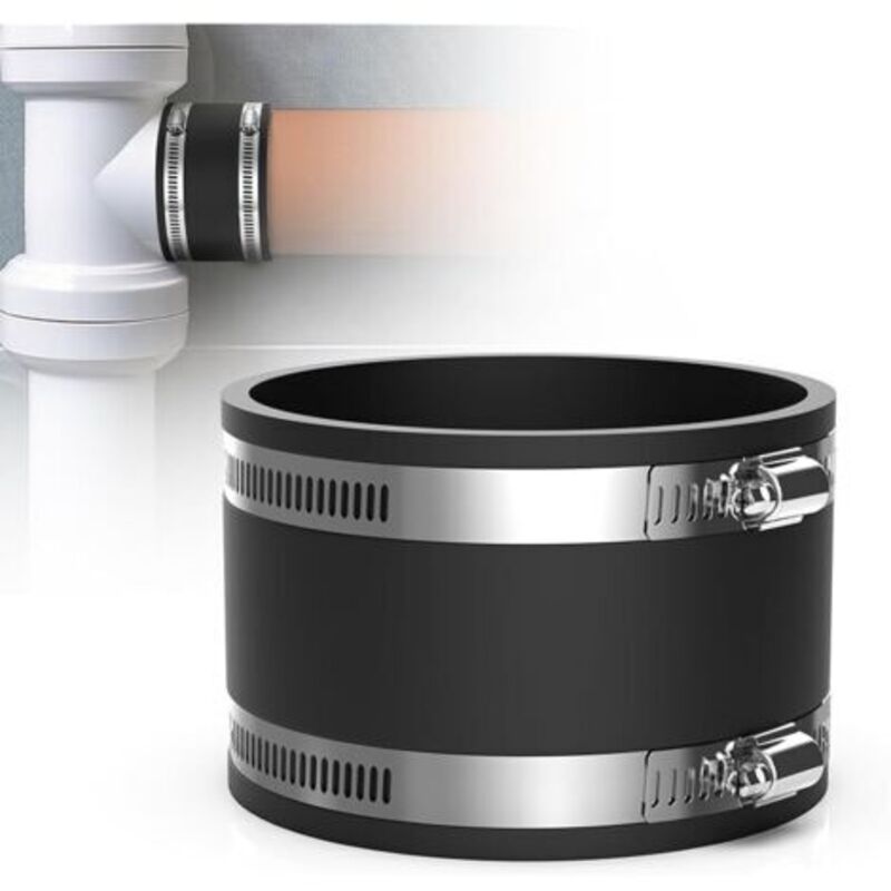 100 Mm Dicker, Flexibler Epdm-kautschuk Und Flexibler Kautschuk Mit Rostfreien Edelstahl-hülsen Für Tuyau, Lüftungsrohr, Staubsaugerbeutel, Kohlefilter