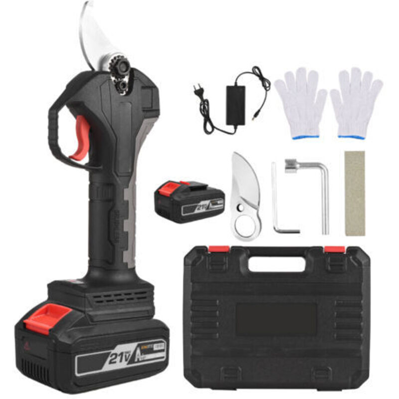 Elektrische Gartenschere Ohne Filter, 21 V, Wiederaufladbare Lithium-batterie Mit 20 Ah, Große Baumzweige, Gartenteich, 30 Mm Durchmesser Mit Wechselstrom, 4000 Mah