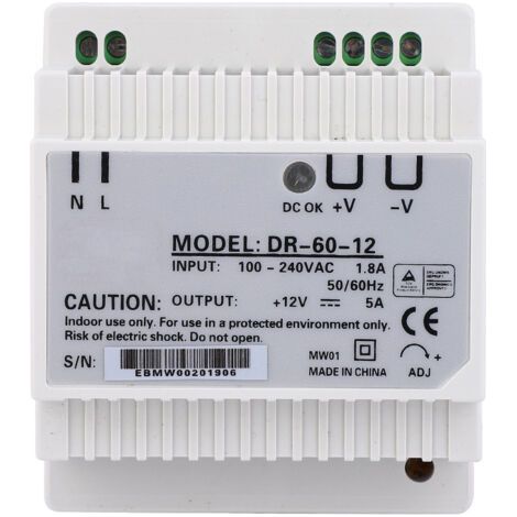 Dr-60-12 Netzteil, Hochpräzise, ​​einzelausgang, Pwm, Din-schiene, 60 W