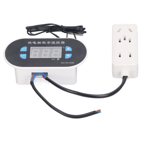 Led Digitaler Temperaturregler Kühlung Heizung Thermostat Steuerschalter Mit Wasserdichter Sonde 110–220 V
