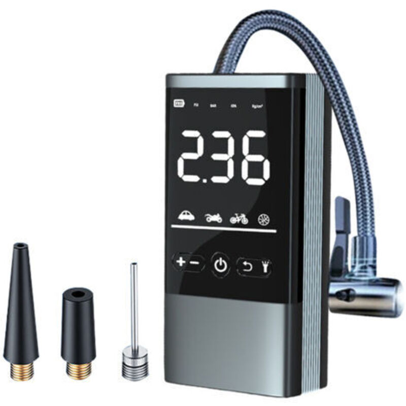 Auto-gonflage Ohne Kabel, Tragbar, Numerische Anzeige, Pneu Mit Beleuchtung, Für Motorrad, Fahrrad, Fußball, Basketball