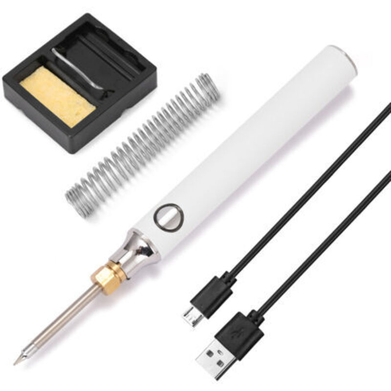 – Lötkolben Mit Usb-stromversorgung, 5 V, 8 W, Elektrosatz Mit Einstellbarer Temperatur Und Ständerdraht