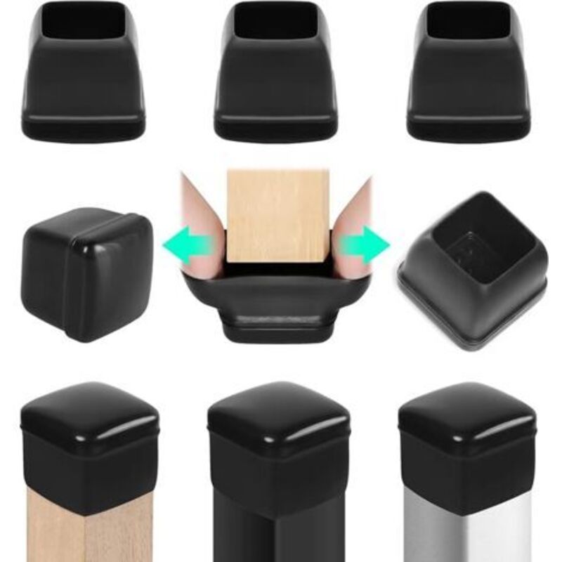 24 Stk. Prägungen Für Chaiselongues 28–33 Mm Mit Teflon-fonds, Schutz-runde Chaise Carré Silikon-möbelpfosten, Patina Und Téflon 1,25 Zoll Für Widerstandsfähige Rayures Und Elastik