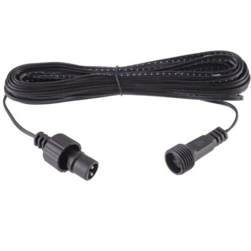 Verlängerungskabel Für Leuchtende Weihnachtsbeleuchtung, Ip44, Schwarz, 2 Stecker/buchsen, Led-basis, 10 M