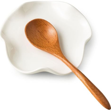 Repose-cuillère De Kitchen In Éramique, Support Pour Spatels, Pinces, Cuillères, Pour Plaque Et Plan, Blanc.