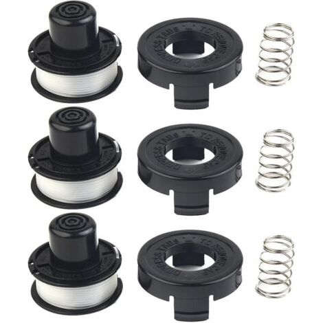 3 X Gilt Für Fadenspule Und Ersatz-mähseil Aus Nylon Für Den Rasentrimmer Rs136 Von Black & Decker
