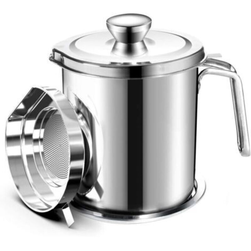 Dieser 2-liter-filtertopf Ist Mit Einem Feinfilter, Einer Anti-poussière-abdeckung Und Einem Anti-dérapant-plateau Ausgestattet Und Kann Zum Aufbewahren Des Frittier- Und Des Frittierbehälters Verwend