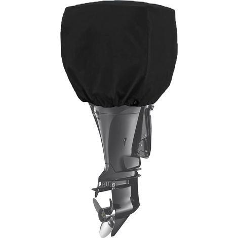 Außenbordmotorabdeckung, 210d Oxford-gewebe, Wasserdicht, Passend Für Motoren Bis Zu 74 X 46 X 58 Cm (100–150 Ps), Schwarz