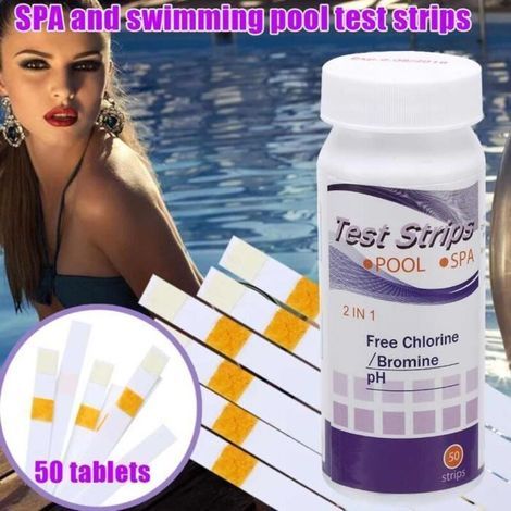 Rokoo 2-in-1-wasserteststreifen, Chlorhärtetest, Ph-alkalinität, Spa-schwimmbadtest Ohne Gesamtwasserqualität Für Spa-schwimmbecken