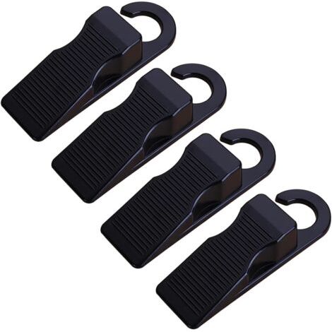Set Mit 4 Schwarzen Türstoppern Für Die Türunterseite, Türstopper Aus Gummi, Niedlicher Türstopper Mit Griff, Robuster Türstopper
