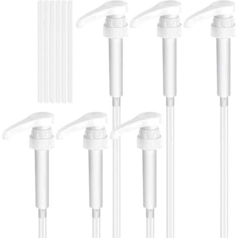 Set Mit 6 Seifenspendern, Ersatzpumpe, Ideal Für Shampoo, Duschgel Und Flüssigseife, Lange Flexibel