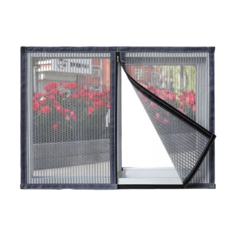130 X 150 Cm Großes Moskitonetz Für Fenster – Katzen-moskitonetz – Mit Klebeband – Einfache Montage – Mit Reißverschluss – Zuschneidbar