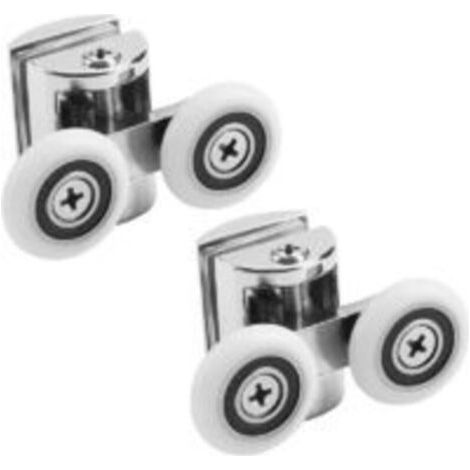 23mm 2pcs Doppel Duschrolle Für Boden Duschtür Ersatzrad,