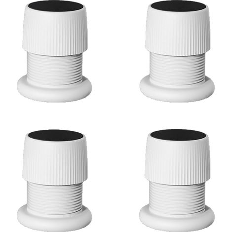 Lot De 4 Rehausseurs Réglables Antidérapants Pour Meubles, 4,1 À 6,3 Cm For Canapé, Lit, Table, Chaise, White