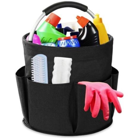 Panier Menage Professionnel,rangement Produit Nettoyage Voiture,panier Femme De Menage Transportable,seau Rangement Menage,organisateur Produit Ménager,boite Rangement Produit Entretien-noir