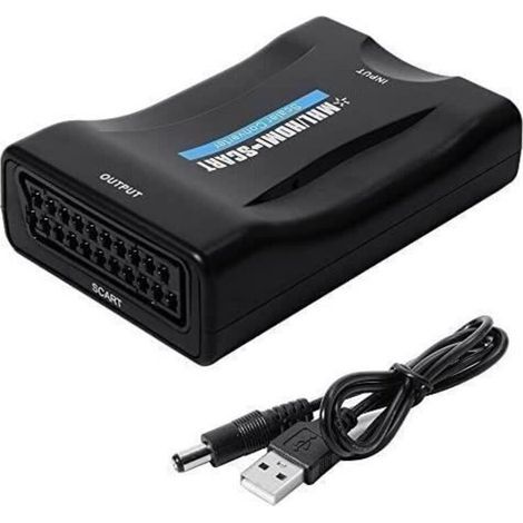 Xcsource Hdmi-zu-scart-konverter, Mhl-hdmi-zu-scart-hd-adapter, Unterstützt Ntsc Pal Für Sky Hd Blu Ray, Apple Tv, Dvd, Ps3