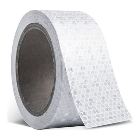 Weißes Reflexband 3 M X 5 Cm, Wasserfest, Selbstklebend, Sicher, Sichtbar Für Fahrzeuge, Fahrräder, Im Freien Und Autos.