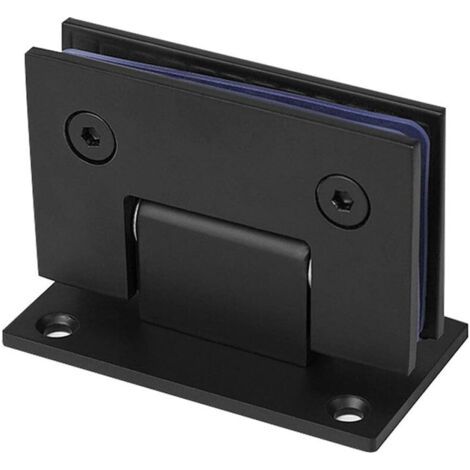Clip Aus Edelstahl-badezimmer-accessoire Für Die Tür Aus Glas Mit Doppelwaschbecken Bei 90 Grad (schwarz)