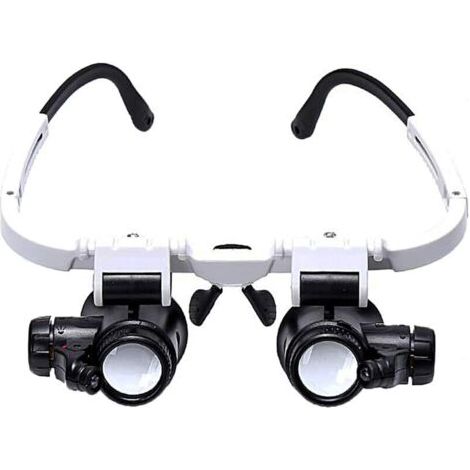 Fernglas-lupe Mit 2 Led-leuchten – 8-fache Bis 15-fache Bis 23-fache Vergrößerung – Acryllinse Mit Hoher Klarheit – Einstellbare Beleuchtung Für Uhrmacher Und Juweliere